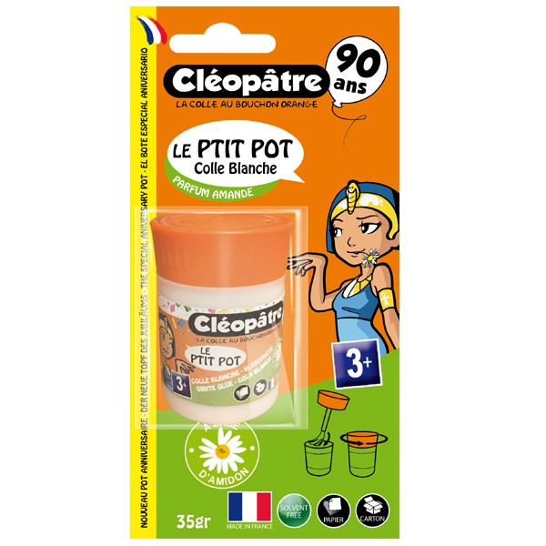 Cléopâtre - CB100 - Colle Végétale - P'tit Pot - Pot Colle blanche - 85 g