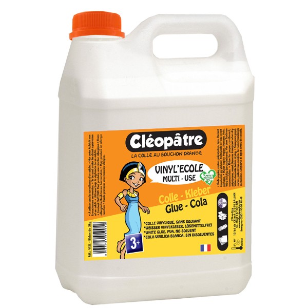 Cléopâtre - VI110P - Vinyl'Ecole - Flacon de Colle blanche vinylique avec  Bouchon pinceau 80 g