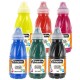 Lot de 6 flacons d'Aquarel'Gel 250ml : Jaune Primaire, Orange, Rouge Primaire (Magenta), Bleu Primaire (Cyan), Vert Sapin, Noir