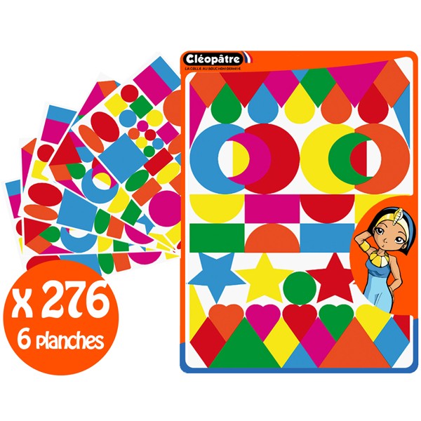 276 Gommettes - Formes géométriques - Multicolores