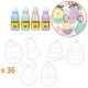 Schoolpack Pâques 36 suspensions + 4 flacons de peinture paillettée pastel