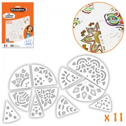 11 mandala stencils 7cm, washable and reusable