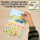 Ma Palette d'Aquarelle en Livret 8 pastilles de peinture + 1 pinceau à réservoir d'eau