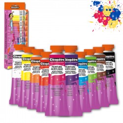 Blister pack of 10 tubes of 10 ml Acrylic Paint