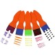 Lot de 5 brosses fantaisie 4cm