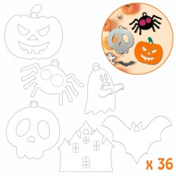 Halloween set of 36 cardboard hanging lights to decorate