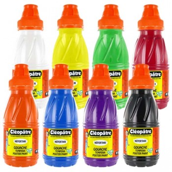 Lot de 8 flacons de Gouache Néfertari 250ml