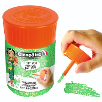 P’tit pot de Peinture Pailletée 50ml - Vert Printemps