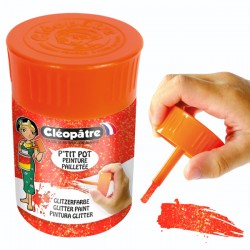 P’tit pot de Pintura Little Glitter 50ml - Rojo