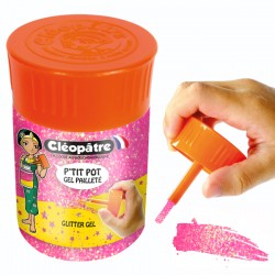 P’tit pot Glitter Gel Jar 50ml - Neon Pink