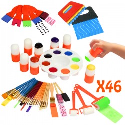 Pack of 46 painting accessories