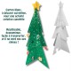 Sapin en carton blanc à décorer, hauteur 1M