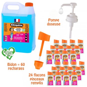 Schoolpack : 24 flacons pinceaux 80ml + bidon de 5kg de colle Océane